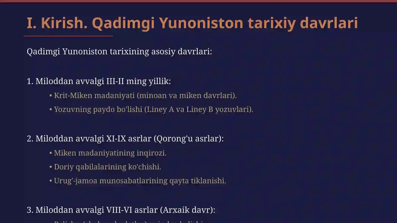 Qadimgi Yunonistonning geografik va tabiiy sharoitlari, aholisi 4