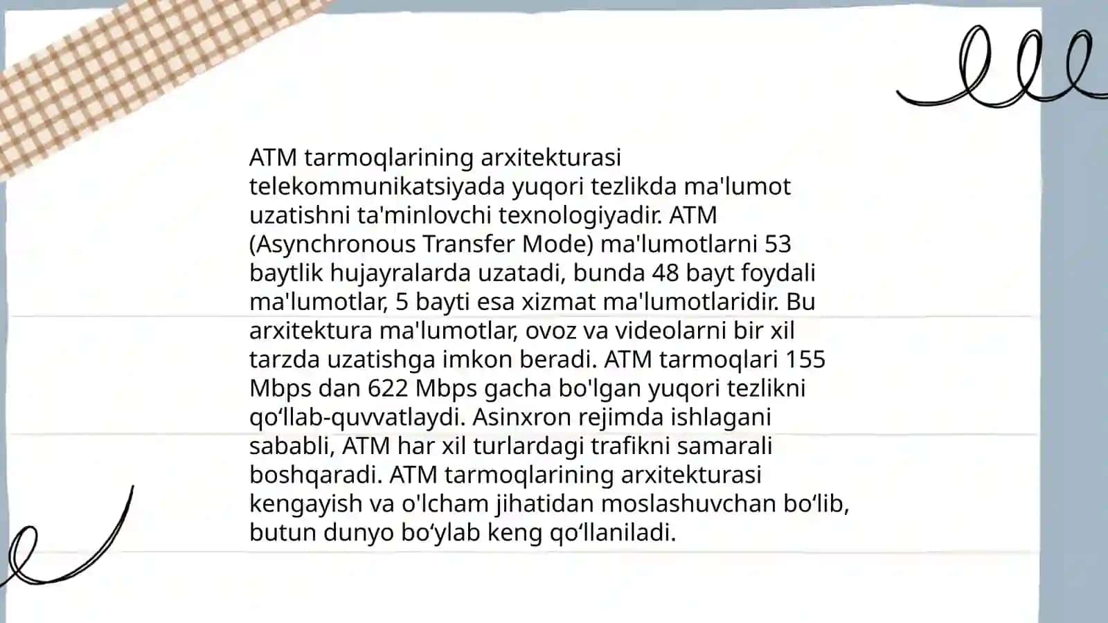 ATM, ISDN, xDSL texnologiyalari 4