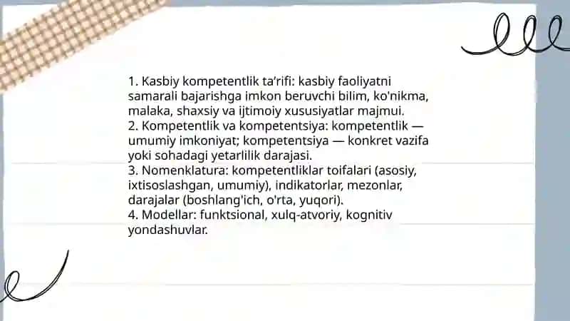 Kasbiy kompetentlik tushunchasining nazariy asoslari 4
