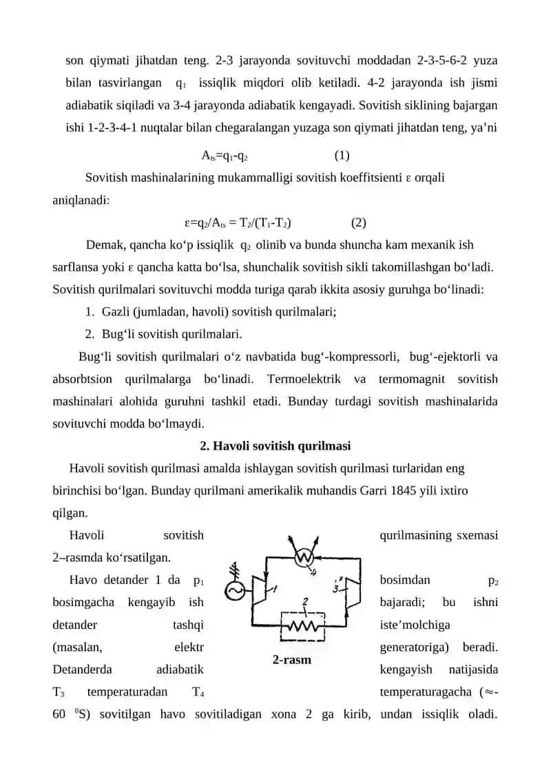 Sovutish qurilmalari sikllari 4