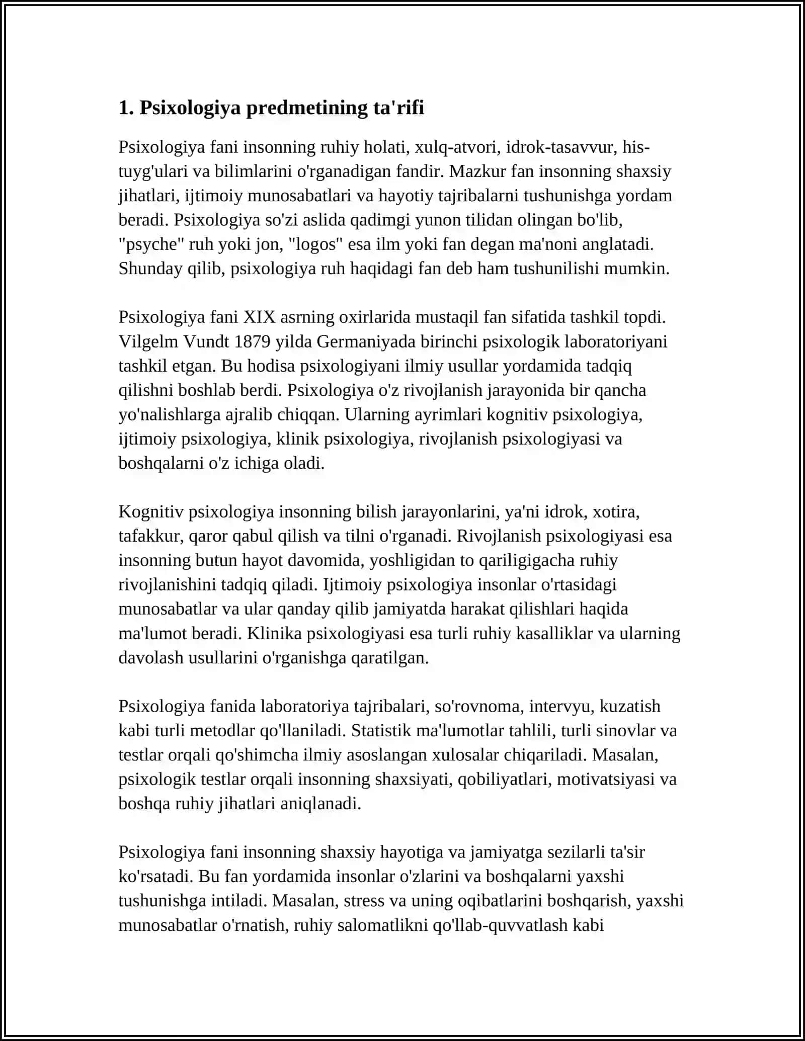 KASB PSIXOLOGIYASINING PREDMETI, VAZIFALARI VA AMALIY SOHALARI 4