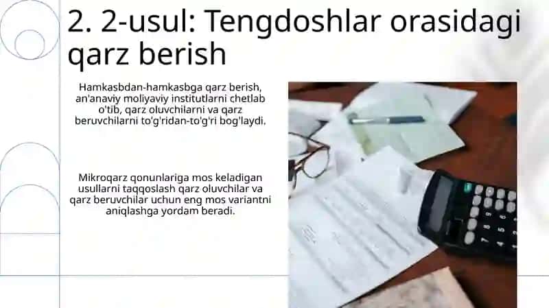 Mikroqarz Qonunlariga Buysunuvchi Usullarni Taqqoslash 4