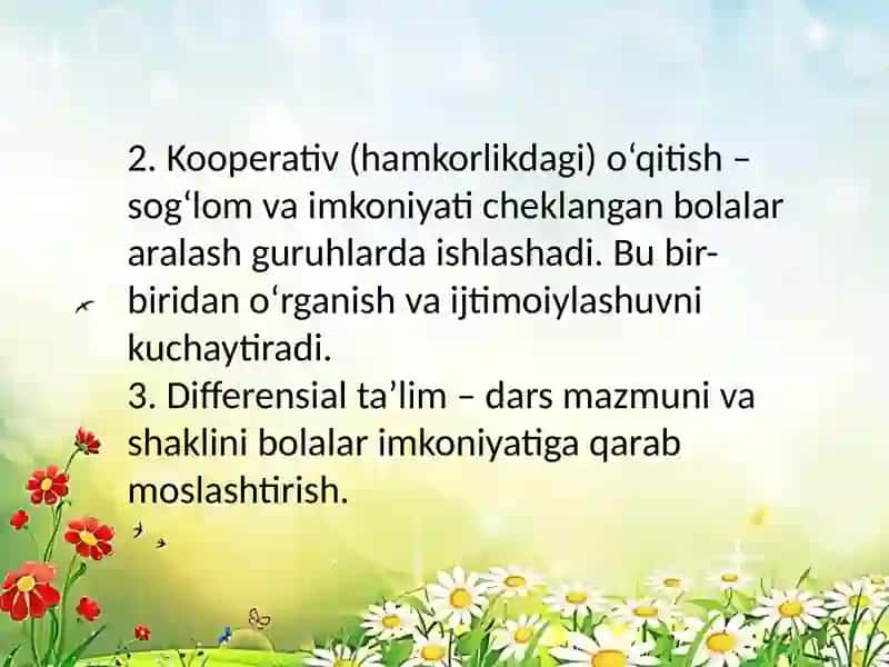 Inklyuziv ta'limning metod va usullari 4