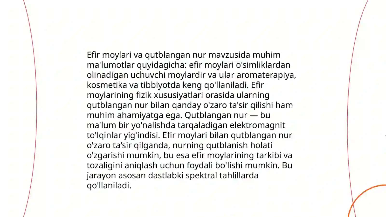 Efir moylarining fizik xususiyatlari 4