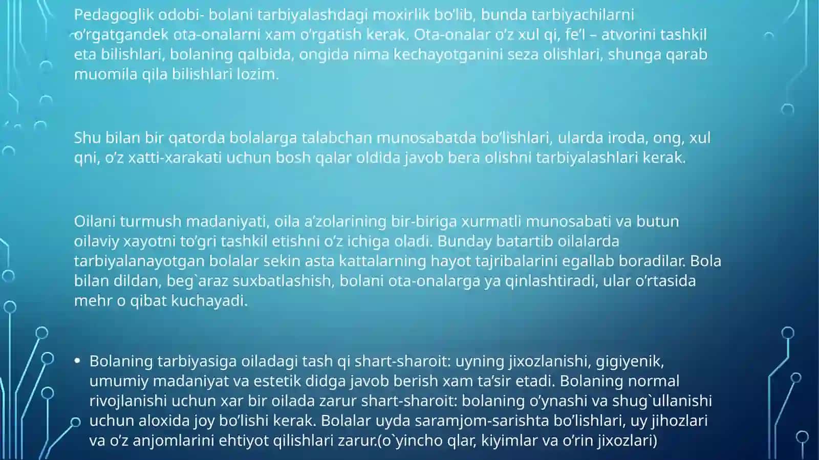 Oilada ota-onaning tarbiyachilik sanʼati 4