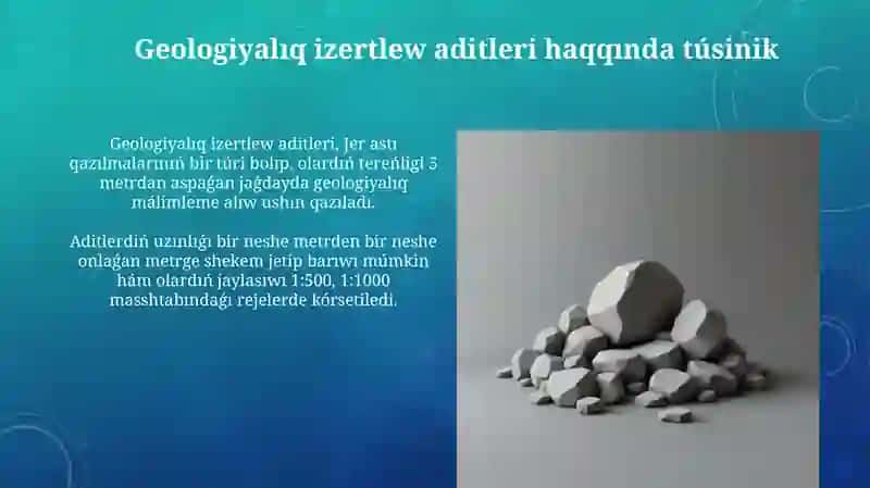 Geologik izertlew laximlari joybarın geometriyalıq elementlerin plan 4