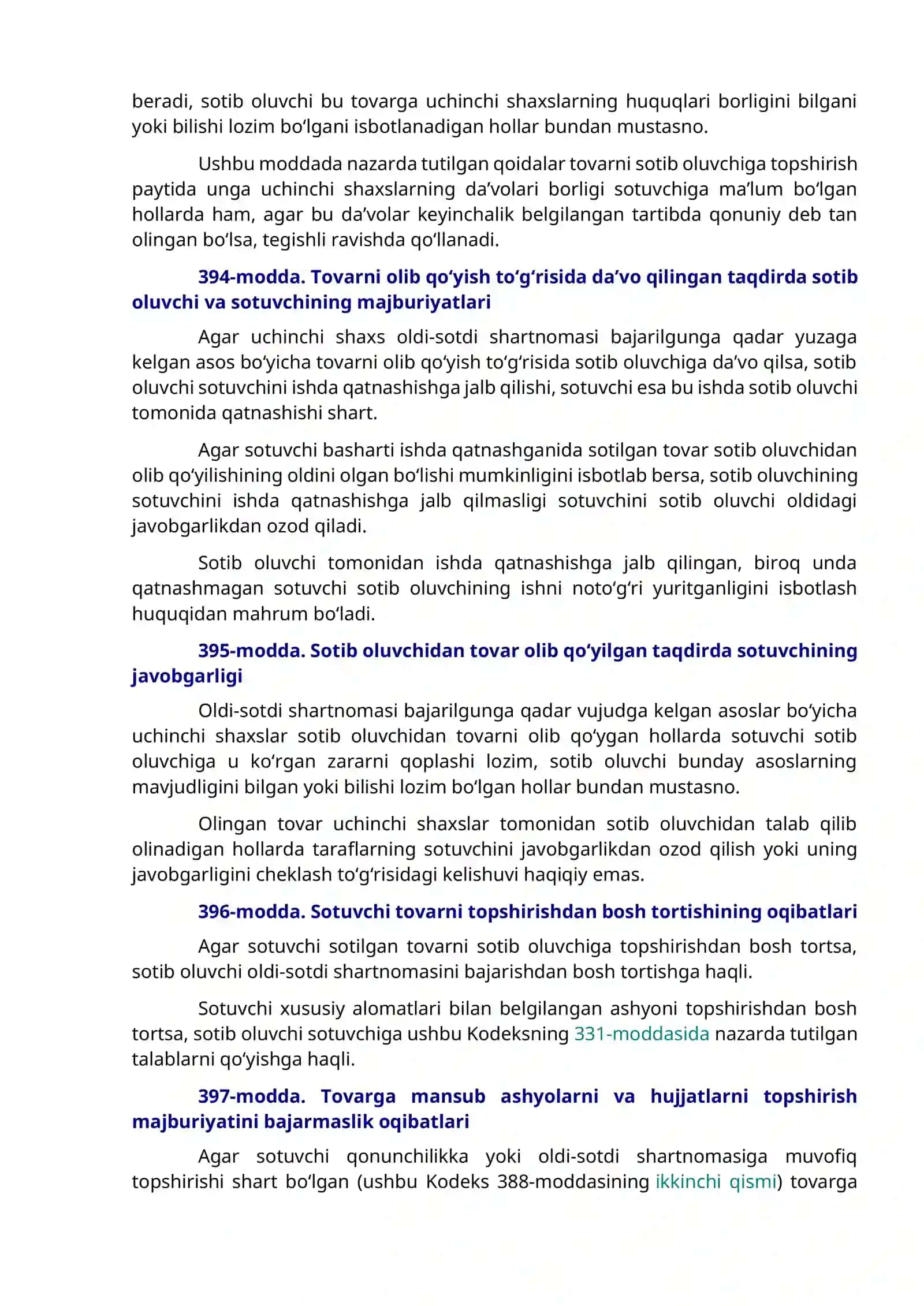OʻZBEKISTON RESPUBLIKASINING FUQAROLIK KODEKSI 4