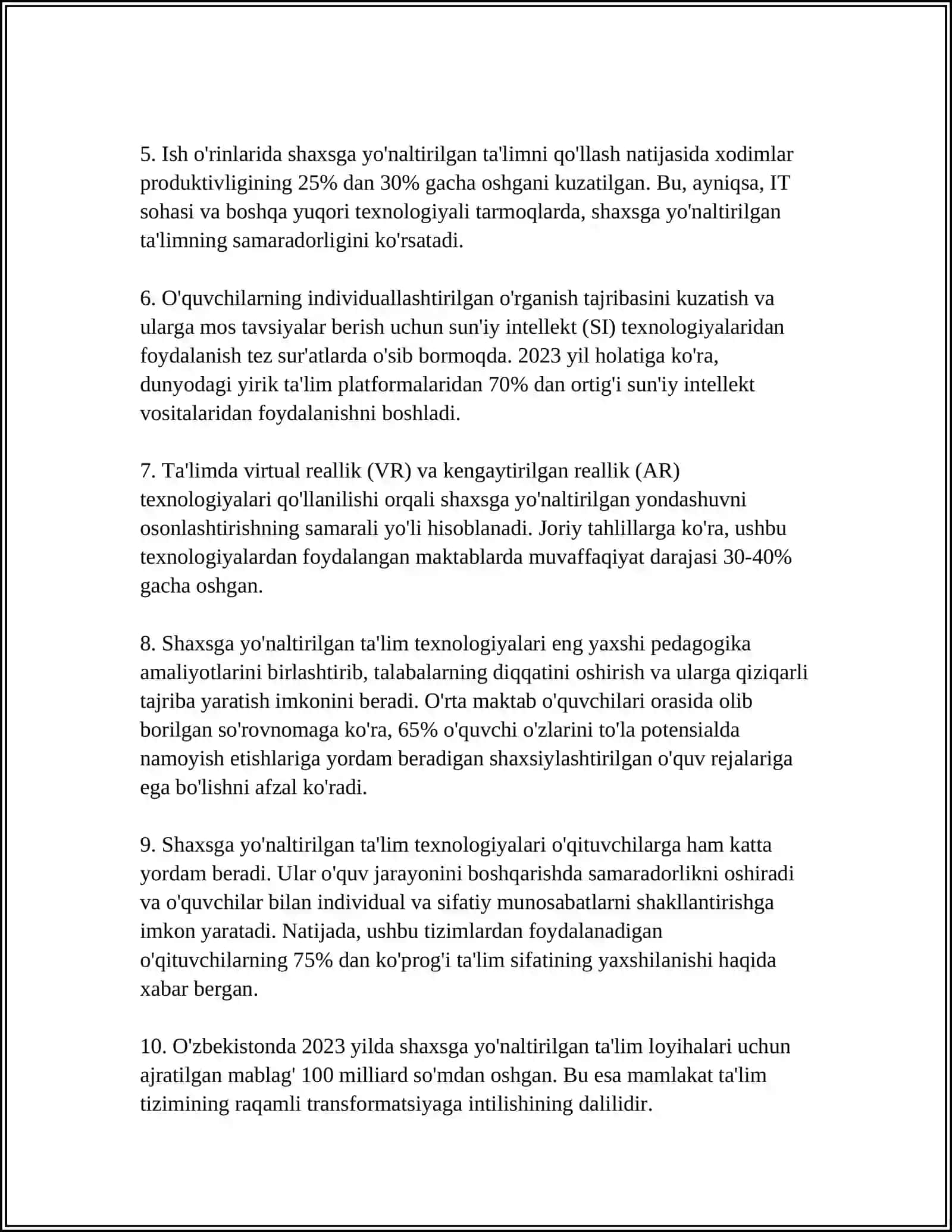 Shaxsga yo'naltirilgan ta'lim texnologiyalari 4
