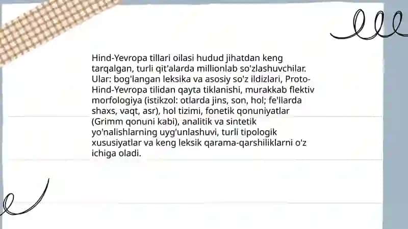 Til oilalari. Hind-Yevropa tillari oilasi. Roman tillari 4