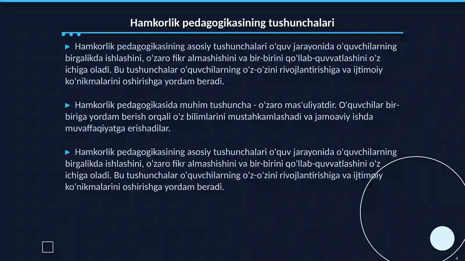 Hamkorlik pedagogikasining konseptual gʻoyalari 4