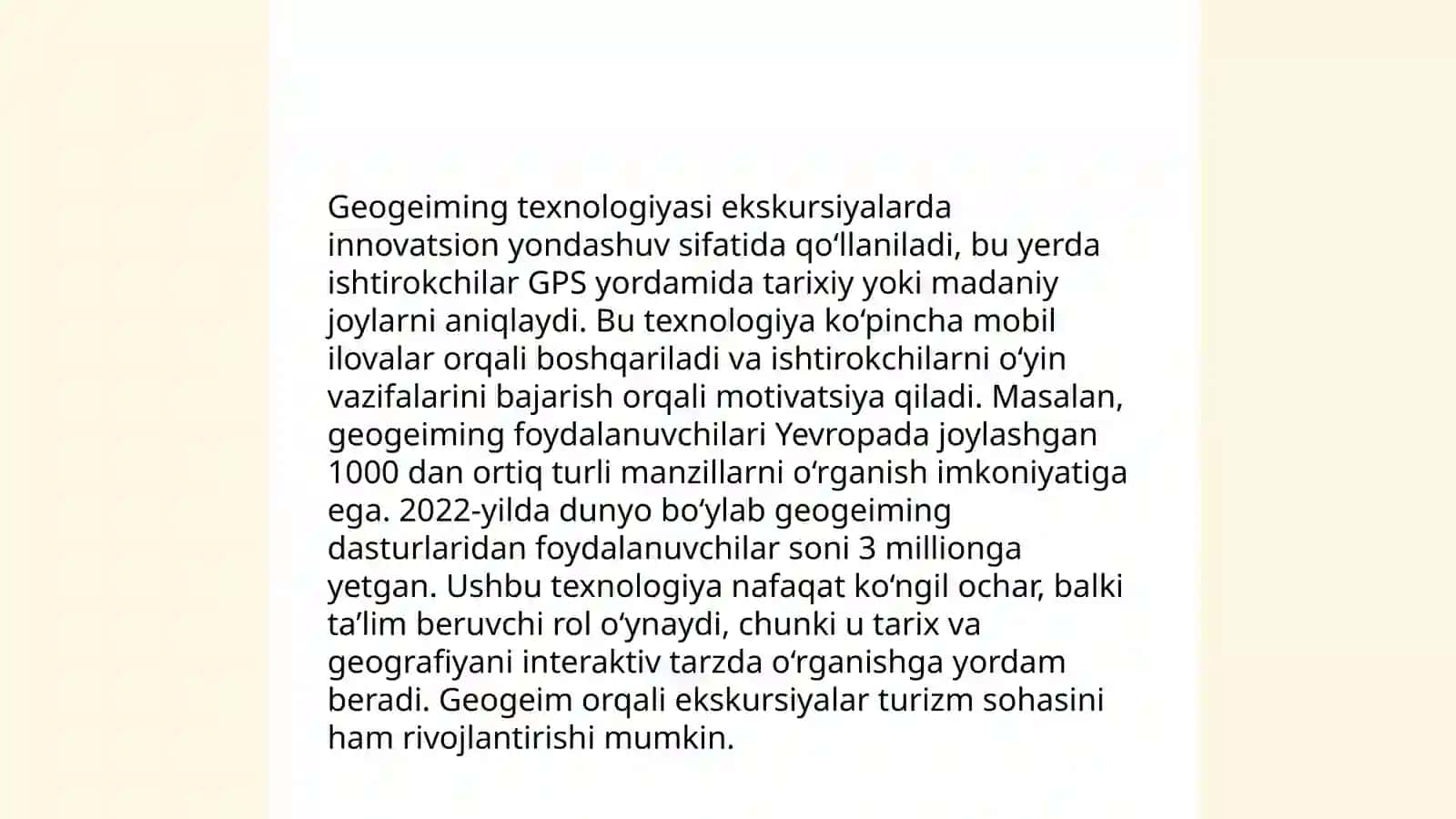 Ekskursiya darslarida interaktiv usullarni qo'llash 4