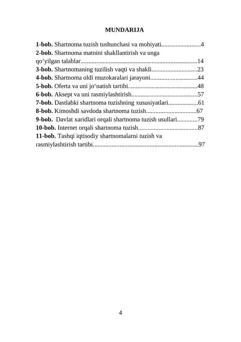 SHARTNOMA TUZISH (yuridik texnikumlar uchun darslik) 4