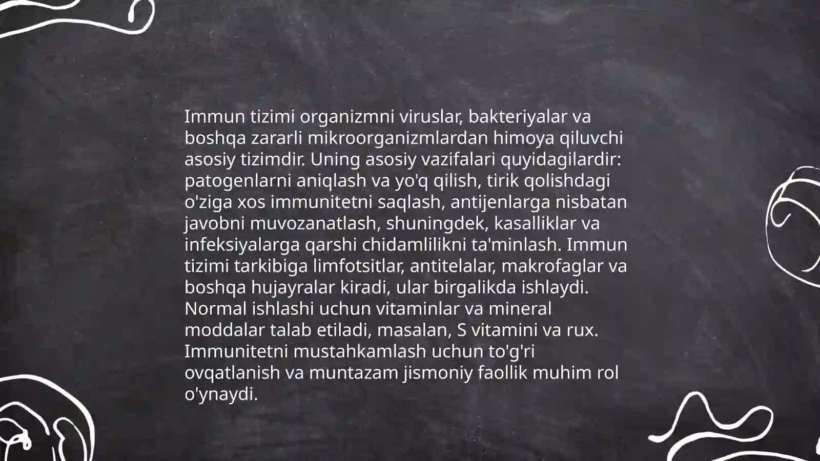 Qan yaratuvchi va immun himoya azolari: taloq, ayrisimon bez qon va immun tizimi haqida tushuncha 4