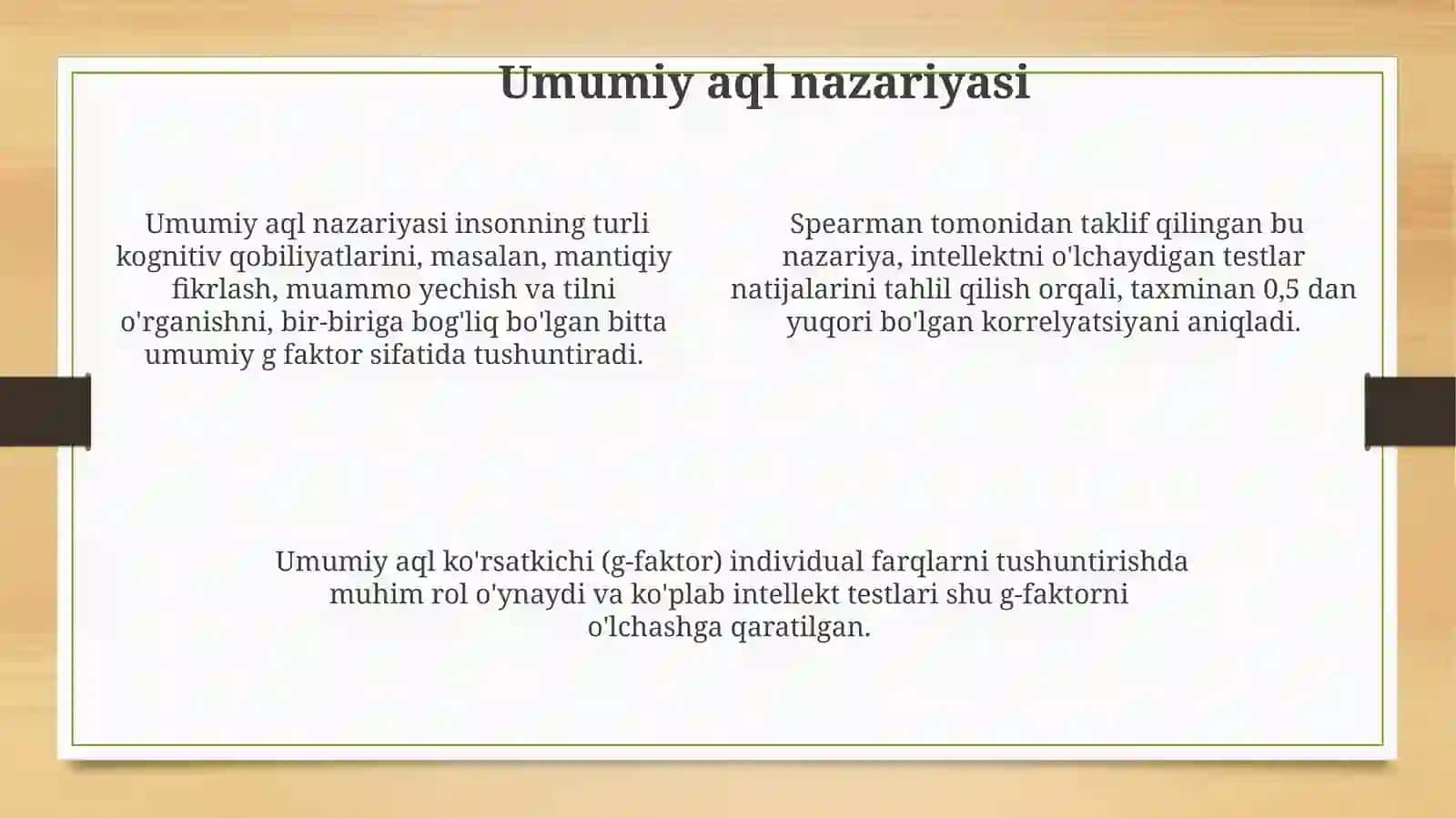 Intelekt va kreativlik nazariyalari 4