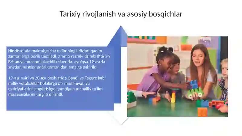 Hindistonda maktabgacha ta'lim va tarbiya jarayoni 4