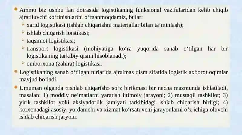 ISHLAB CHIQARISH LOGISTIKASI 4