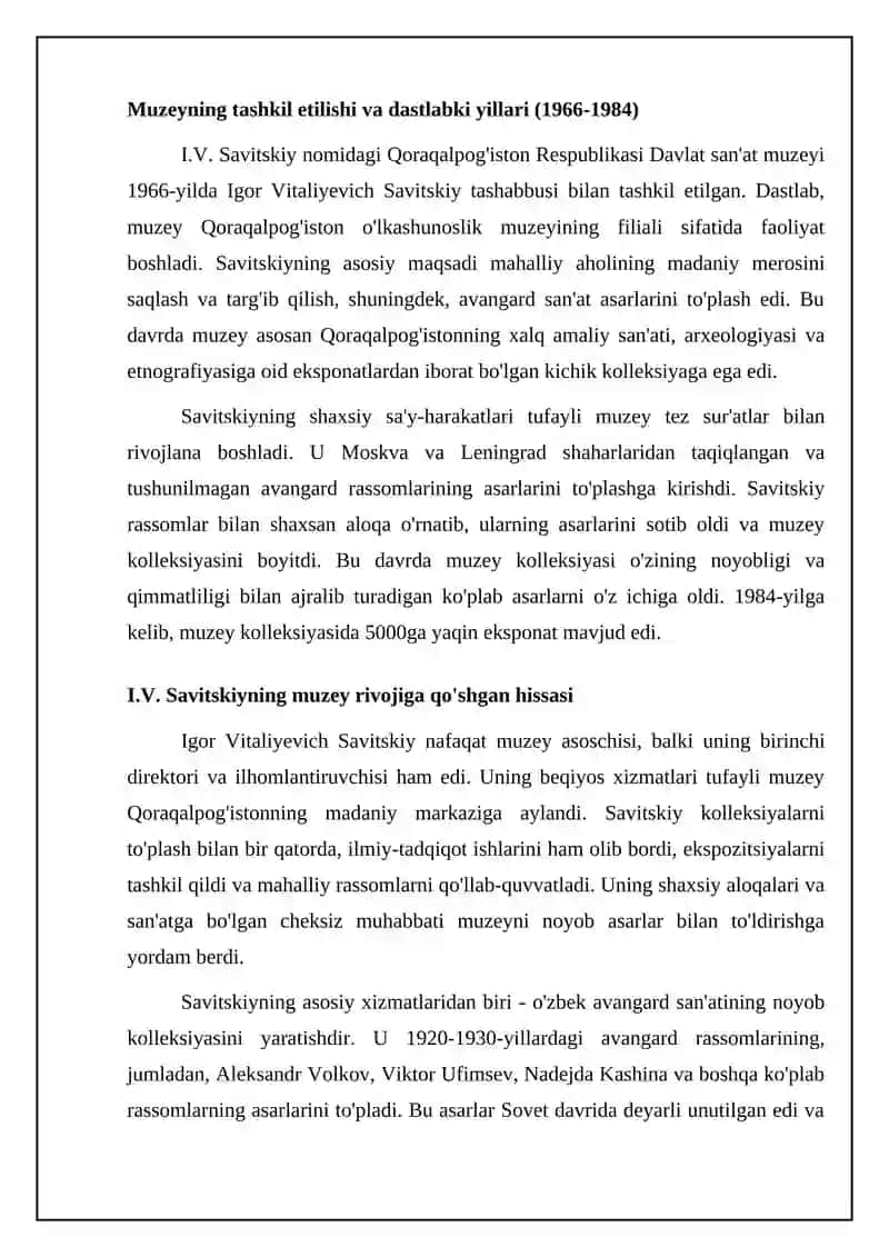 I.V.Savitskiy nomidagi Qoraqolpog'iston davlat san'at muzeyi 4