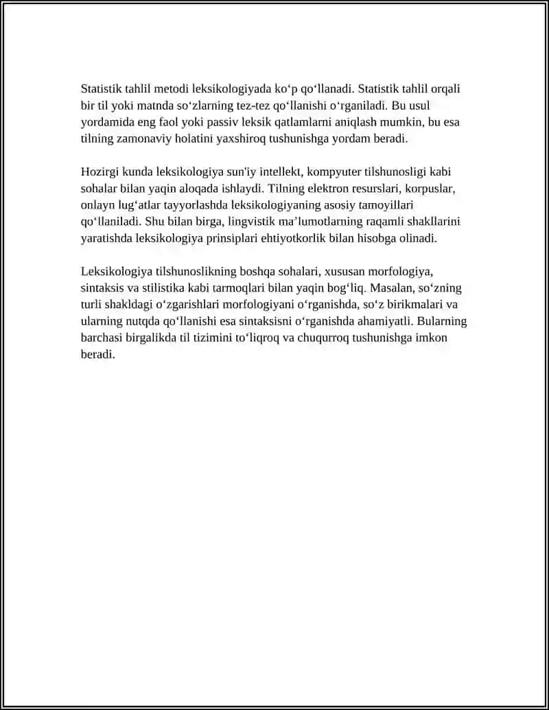 LEKSIKOLOGIYA VA UNING OB’YEKTI TURLARI VAZIFALARI 4