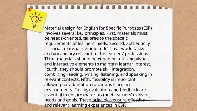 Material design and adaptation in ESP 4