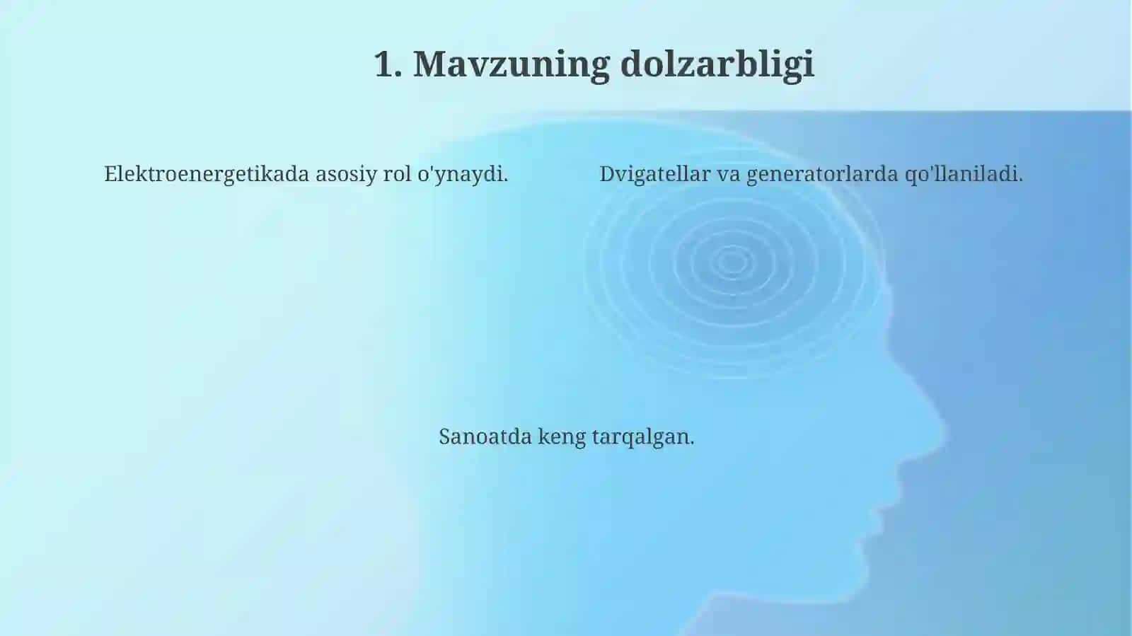 Uch fazali tokda aylanuvchi magnit maydon hosil qilish va aylanish tezligi 4