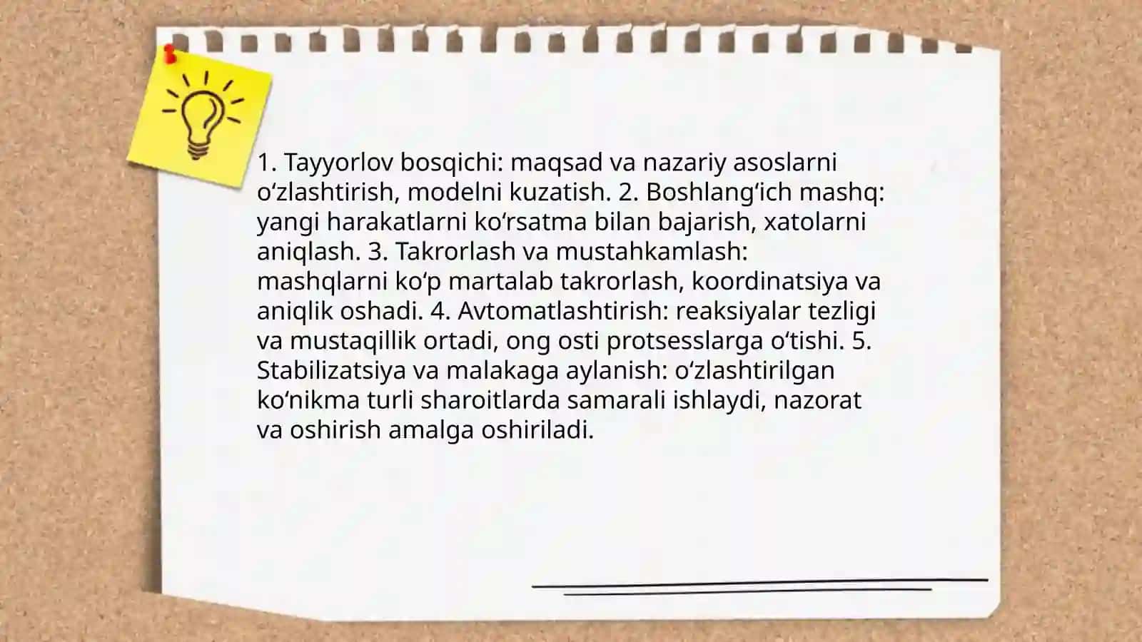 Ko'nikma, malaka va odatning nazariy asoslari 4