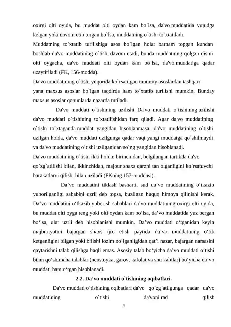 Da’vo muddati o`tishni to‘xtatib turish 4