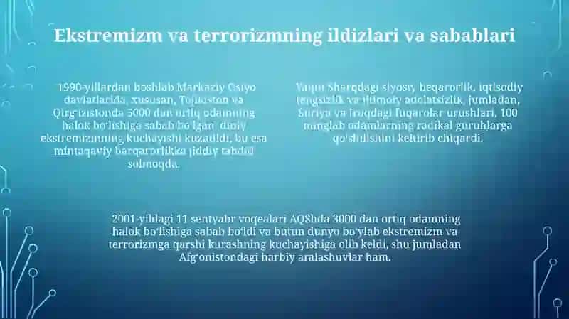 Dunyo hamjamiyati ekstremizm va terrorizmga qarshi kurash tajribasi 4