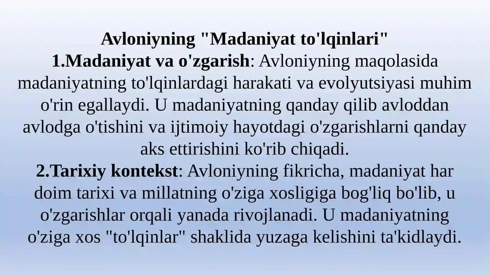 Avloniyning "Madaniyat to'lqinlari" maqolasi va E.Tofflerning "Uchinchi to'lqin" asarini qiyosiy tahlili 4