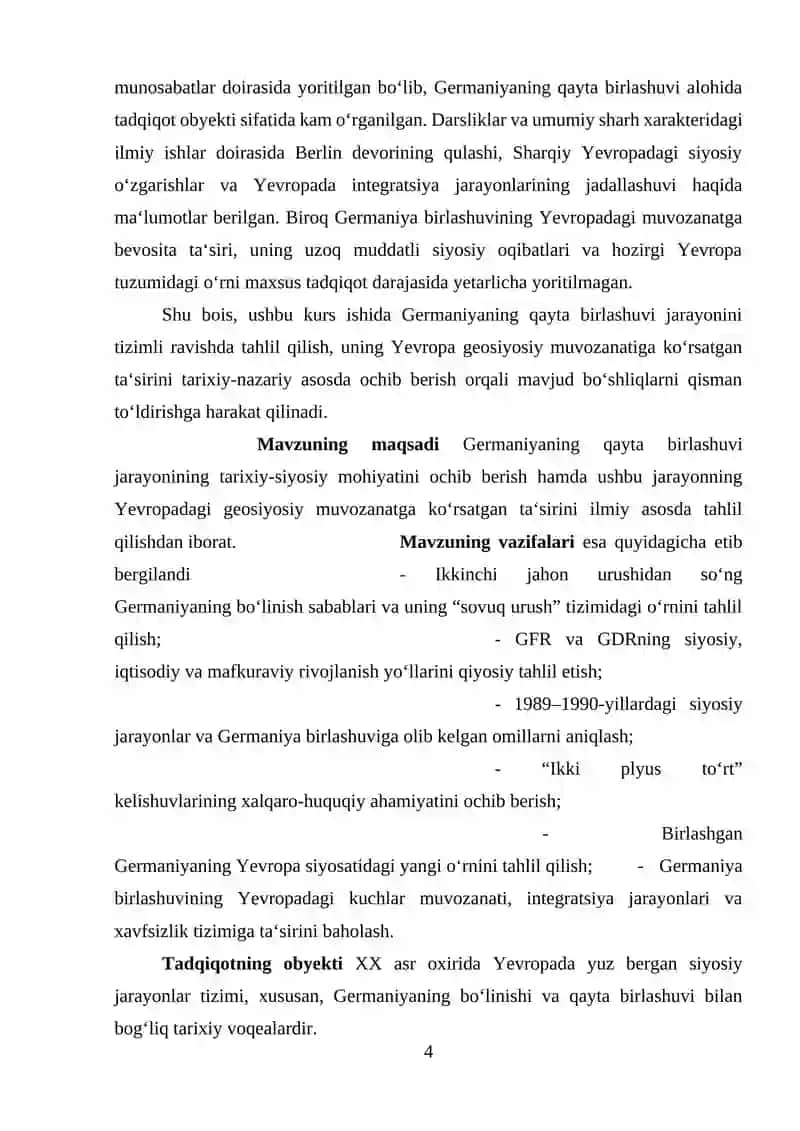 Germaniyaning qayta birlashuvi va Yevropadagi geosiyosiy muvozanat 4