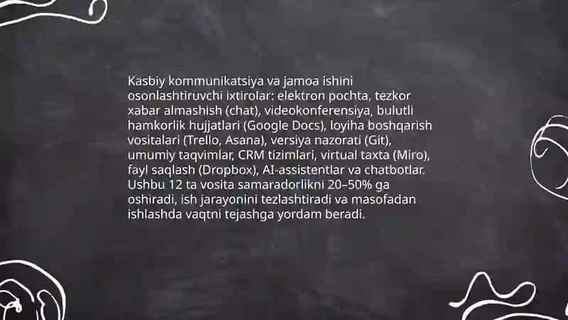Ish jarayonlarini avtomatlashtirish: yangi asboblar va dasturlar 4
