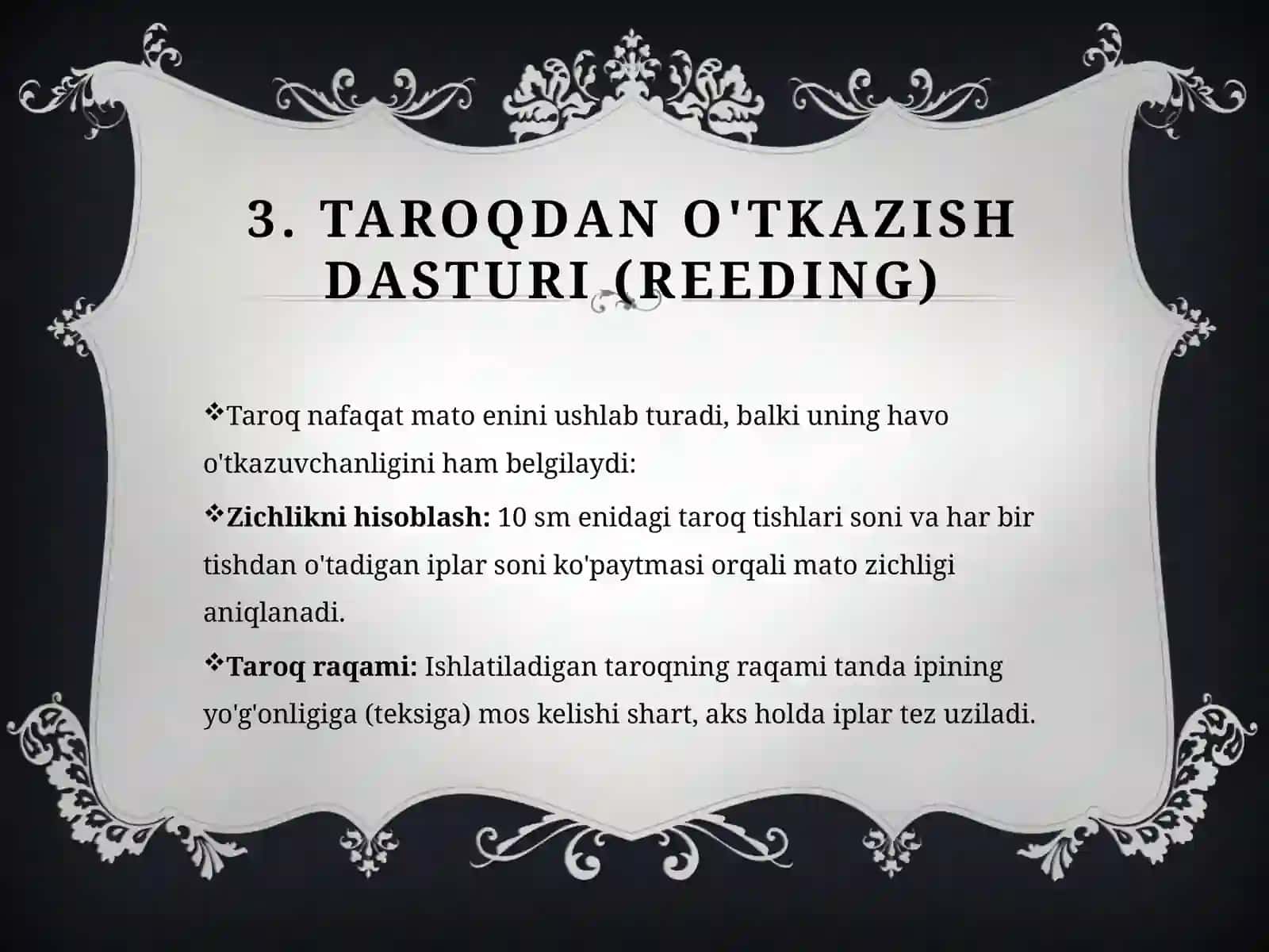 To'qimaning to'liq taxtlash dasturi 4