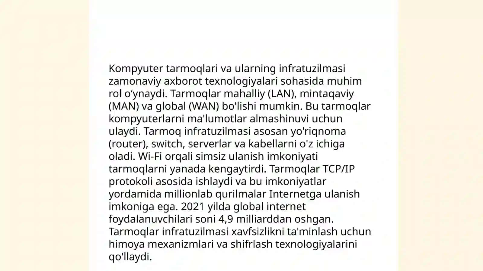 Axborot texnalogiyalarining infratuzilmasi 4