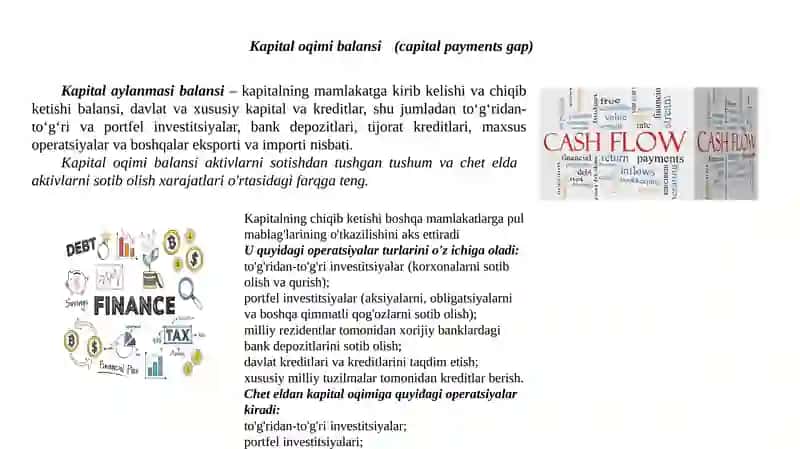 To'lov balansi, tashqi qarz va xalqaro zaxiralar 4