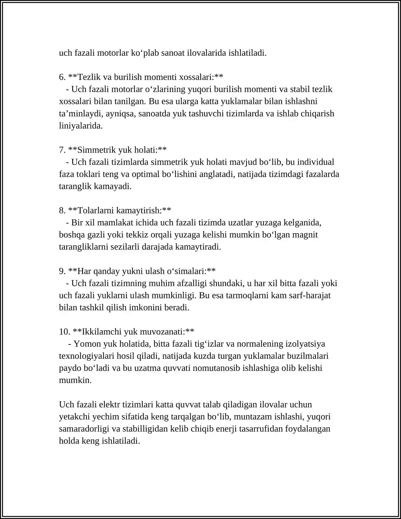 BIR FAZALI O'ZGARUVCHAN TOK 4