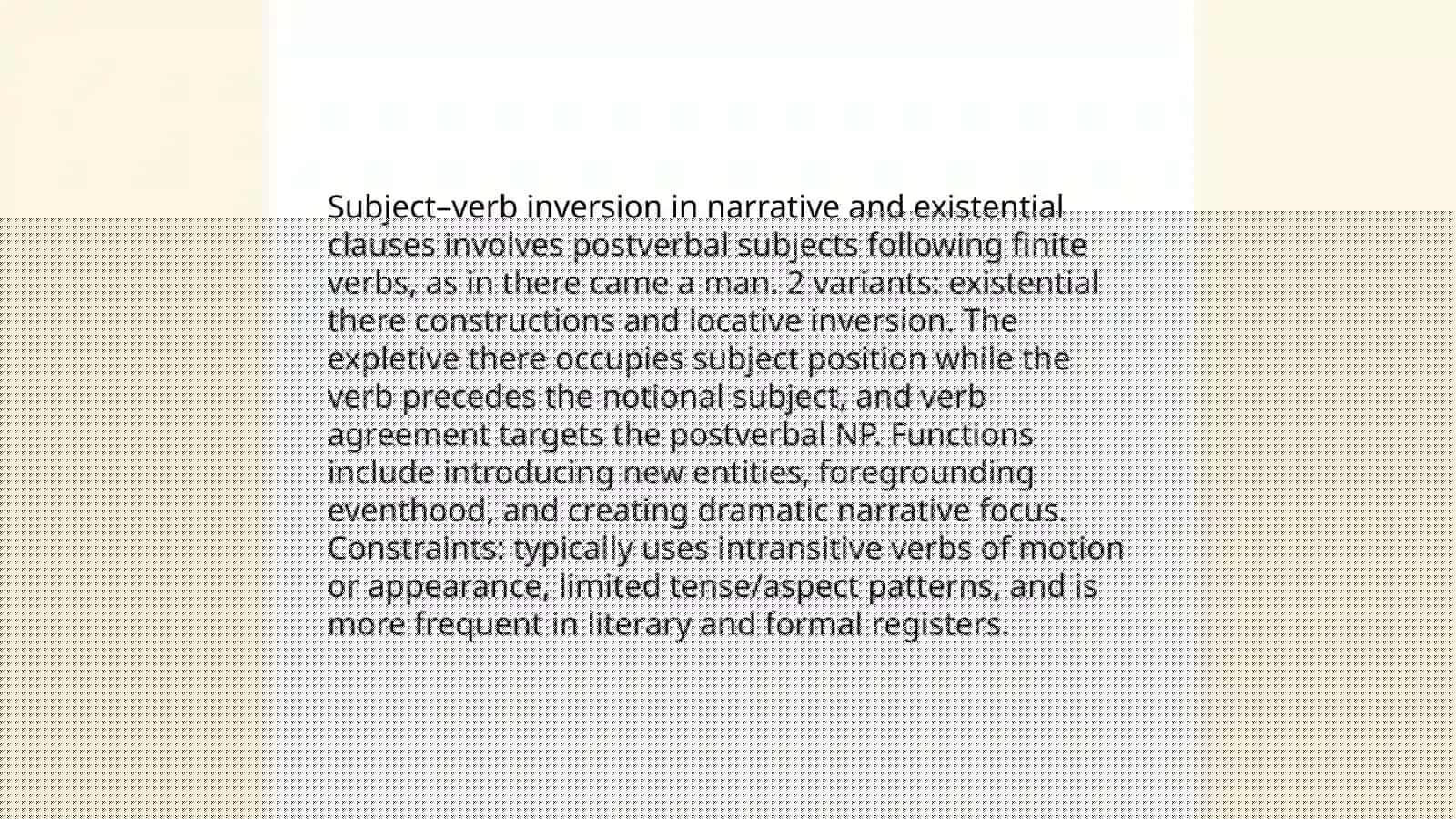 Inversion in linguistics 4