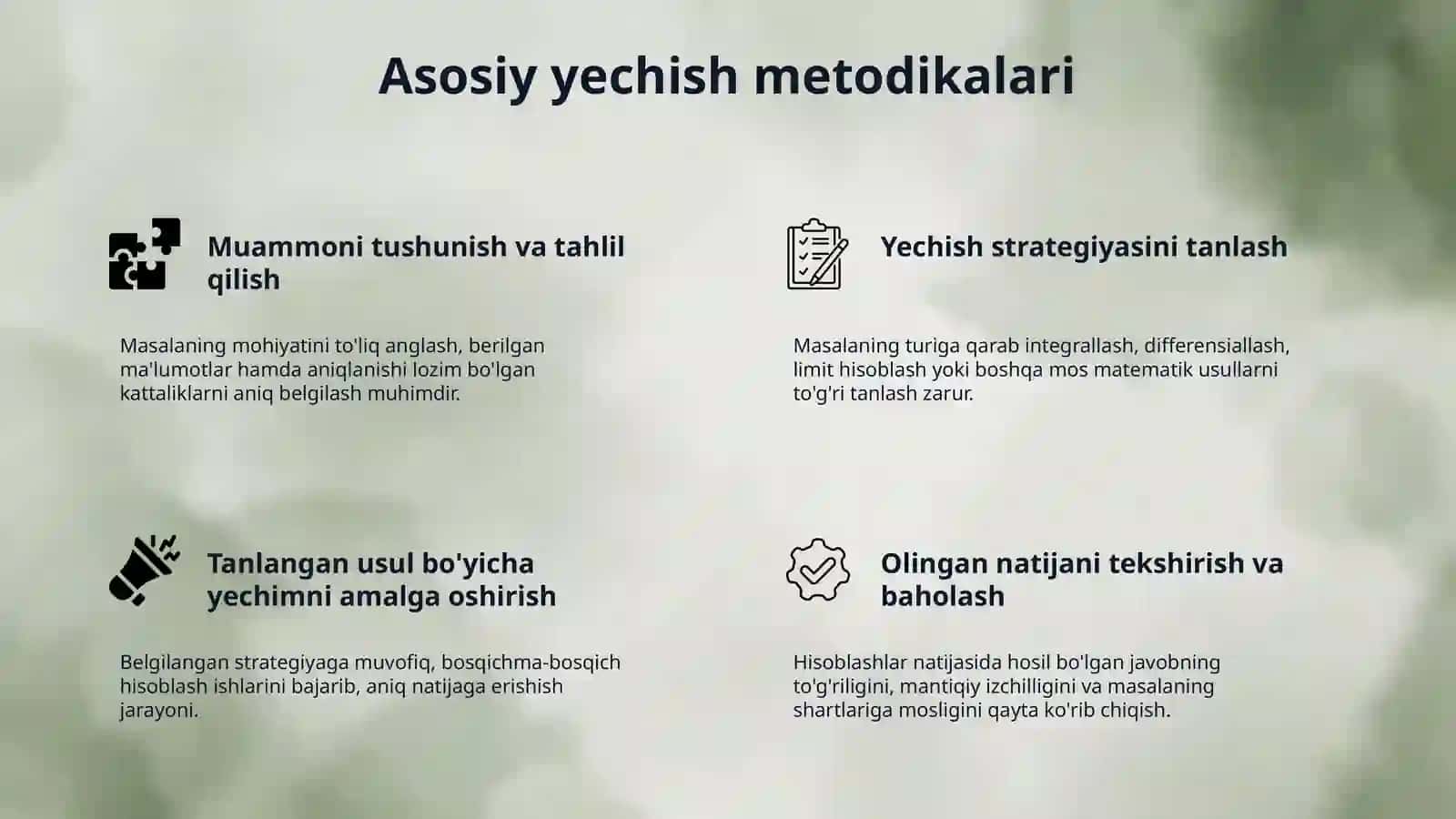 Matematik analiz misol va masalalar yechish metodikasi 4