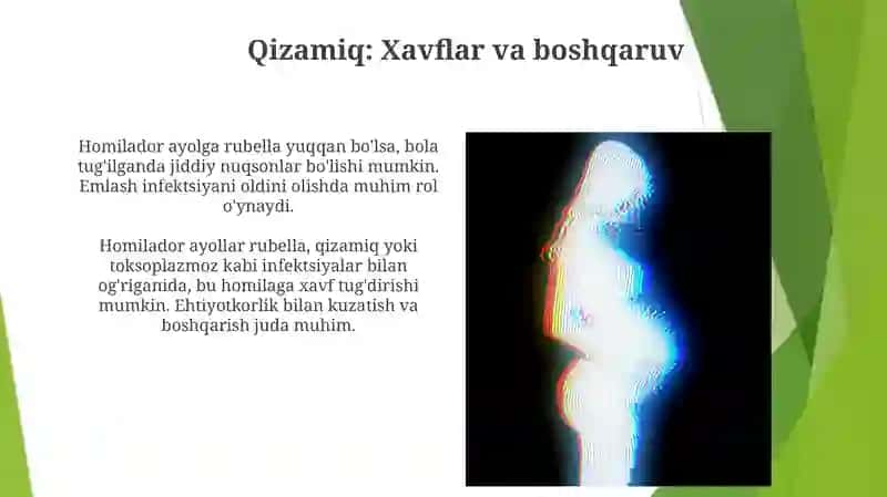 Infeksiya yuqqan homlador ayollarni olib borish 4