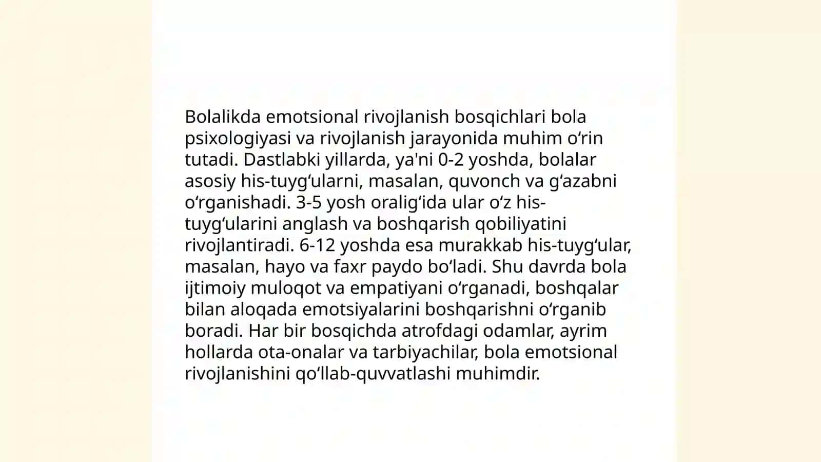 Emotsional o'sish nazariyalari 4