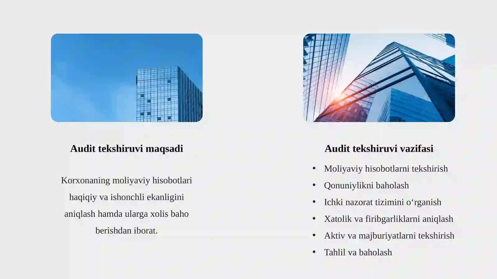 Auditorlik tekshiruvi natijalari bo‘yicha auditorlik hisoboti va xulosasini tayyorlash 4