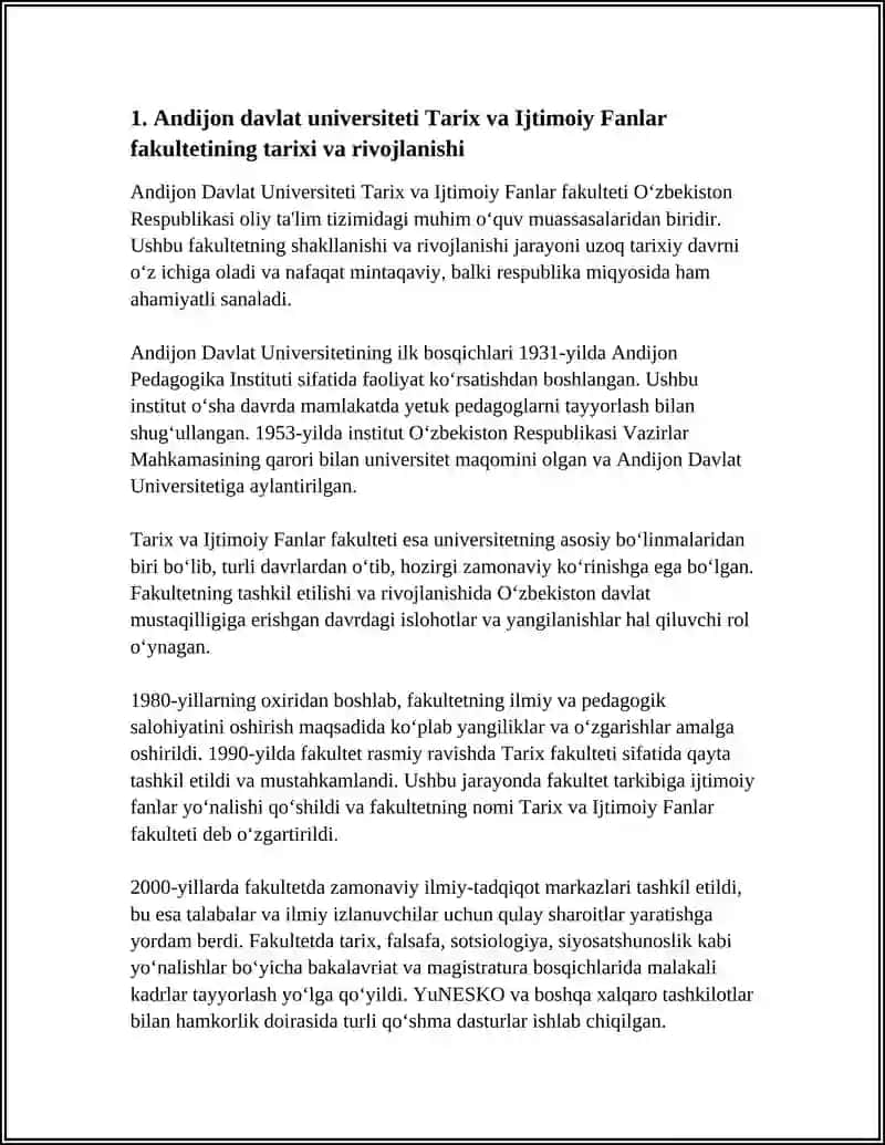 Andijon Davlat Universiteti Tarix va Ijtimoiy Fanlar Fakulteti 4