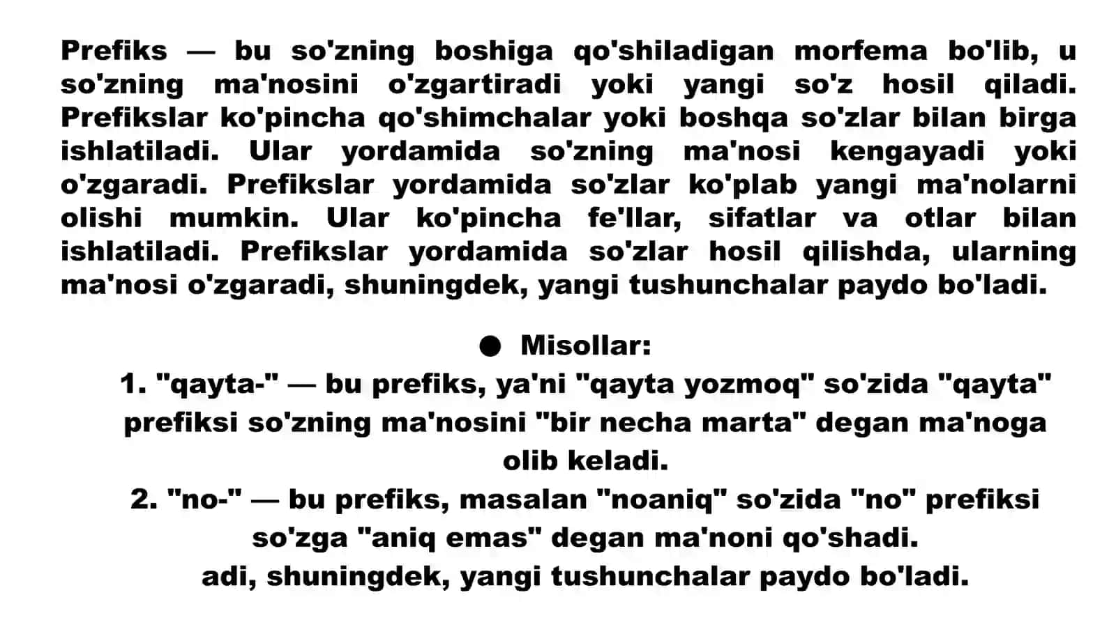 Prefiksi va postfiks 4