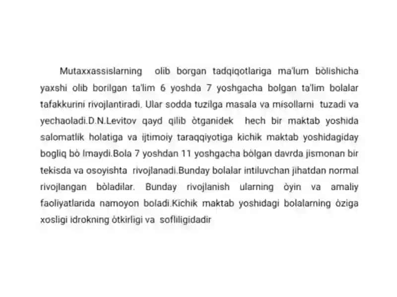 KICHIK MAKTAB YOSHIDAGI BOLALARDA PSIXIKA XUSUSIYATLAR 4