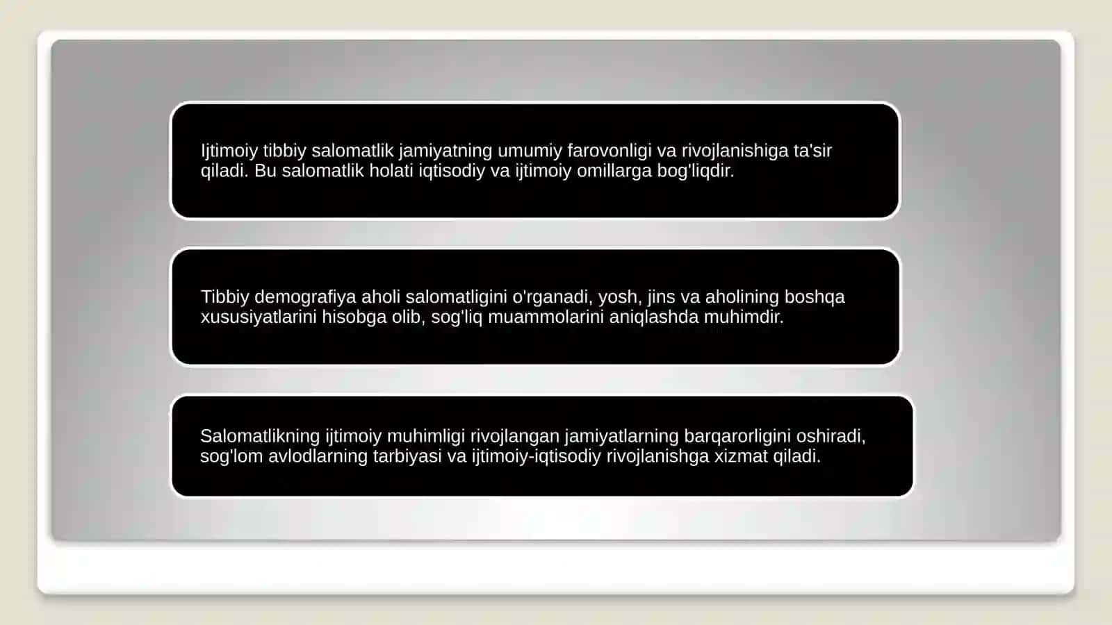 Ijtimoiy tibbiy salomatlikning mohiyati va tibbiy demografiya 4