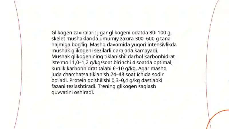 Jismoniy mashg‘ulotlar jarayonida adaptatsiyaning biokimyoviy qonuniyatlari 4