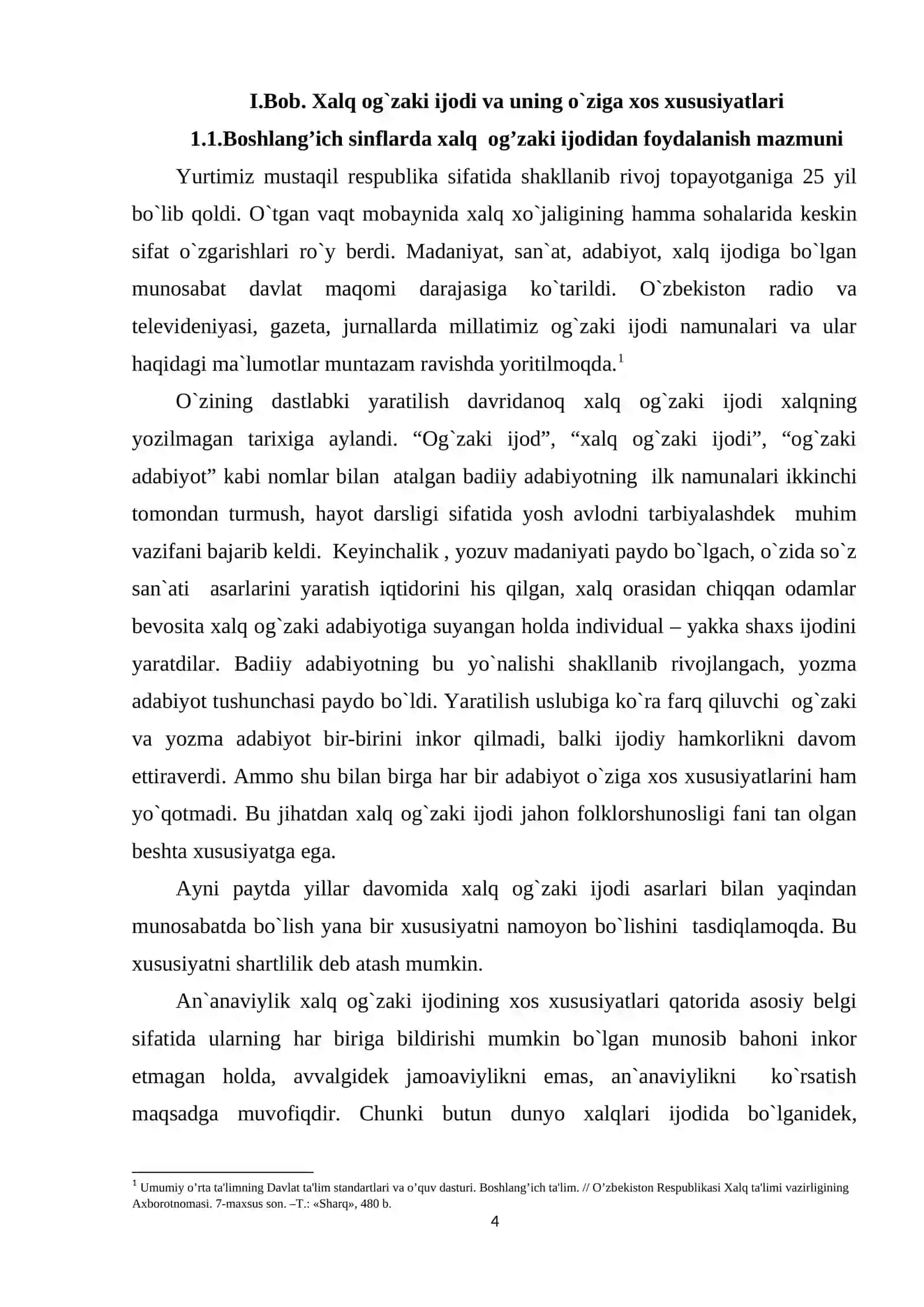 2–sinf o’quvchilarida insoniylik fazilatlarini shakllantirishda xalq ogzaki ijodi janrlaridan foydalanish metodikasi 4