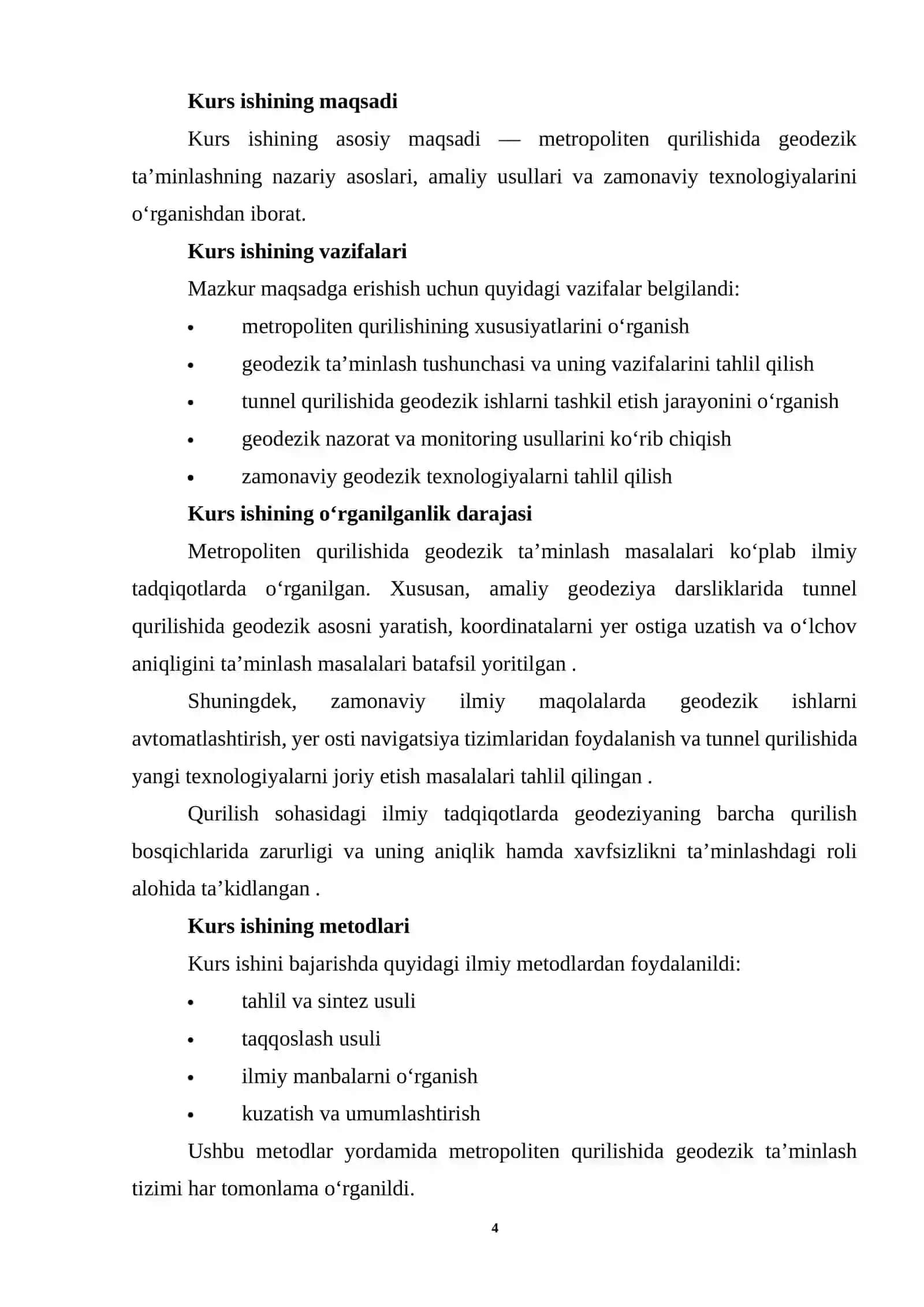 Metropoliten Qurilushini Geodezik Ta’minlash 4