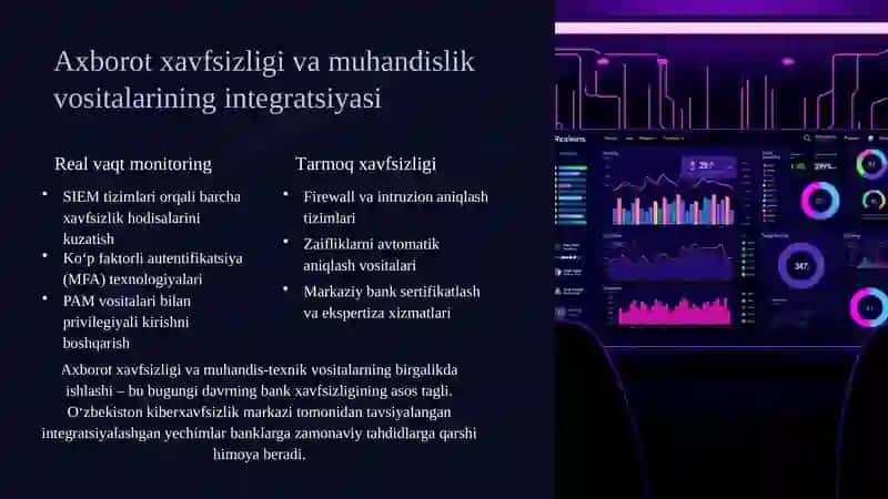 Bank xavfsizligini muhandis-texnik vositalar yordamida ta'minlash nomli 11 betlik taqdimot 4