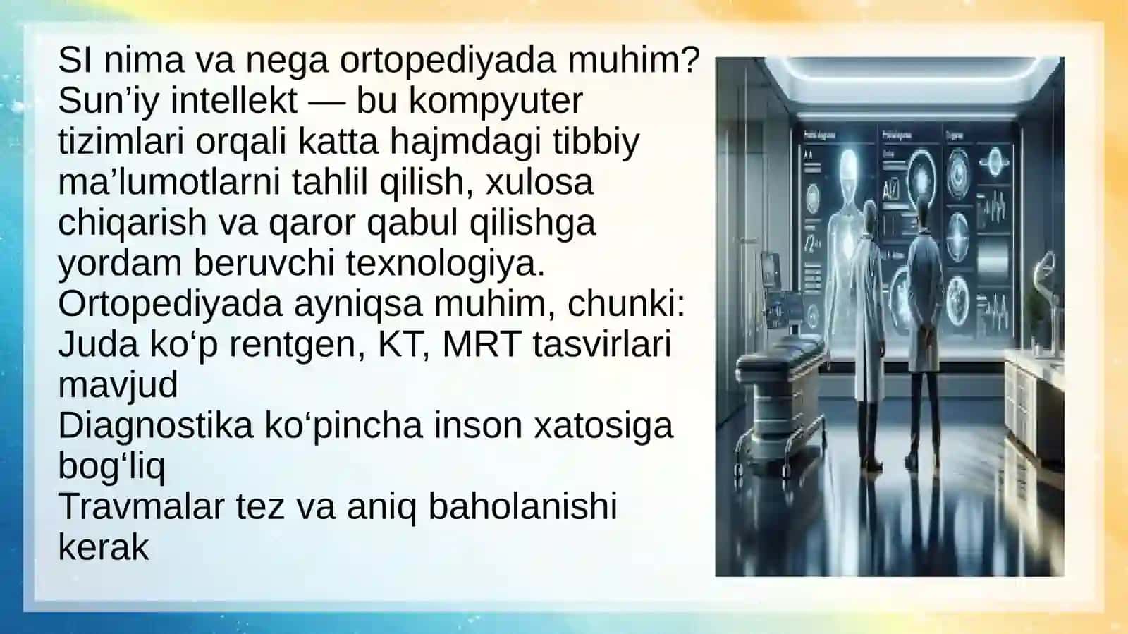 Travmatologiya va ortopediyada sun’iy intellekt (SI) 4