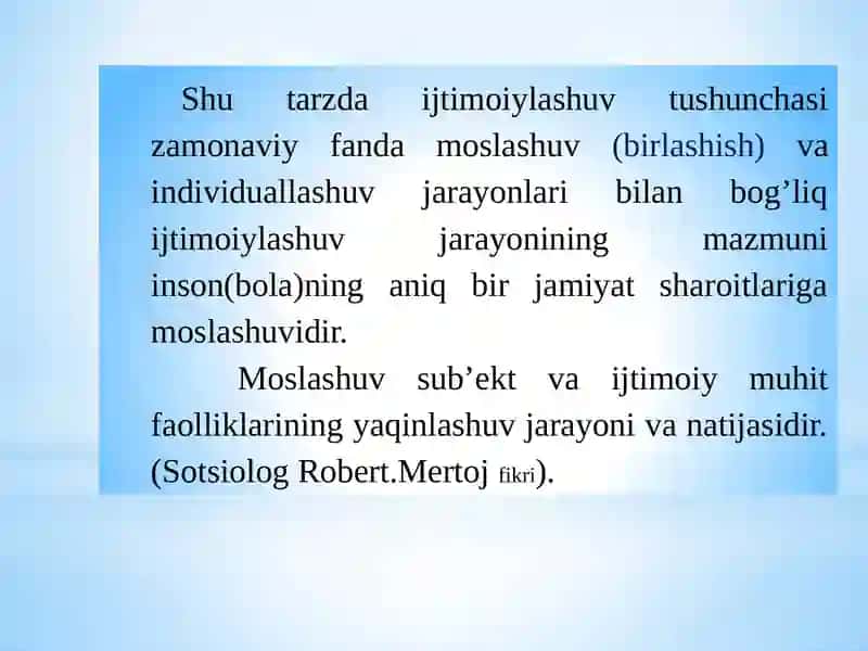 Ijtimoyilashuv tushunchasi mazmuni 4