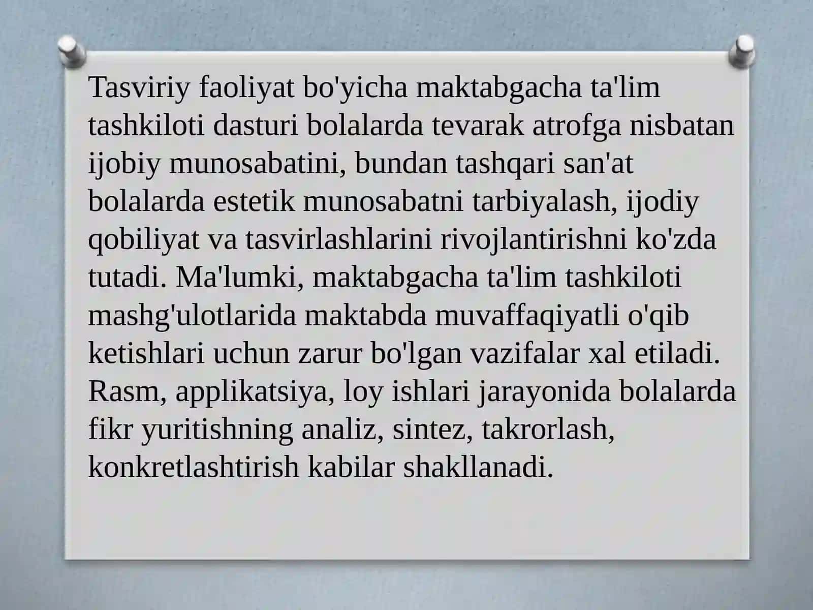 MAKTABGACHAYOSHDAGI BOLALARNI TASVIRIY QOBILIYATI VA IJODKORLIGINI RIVOJLANTIRISH 4
